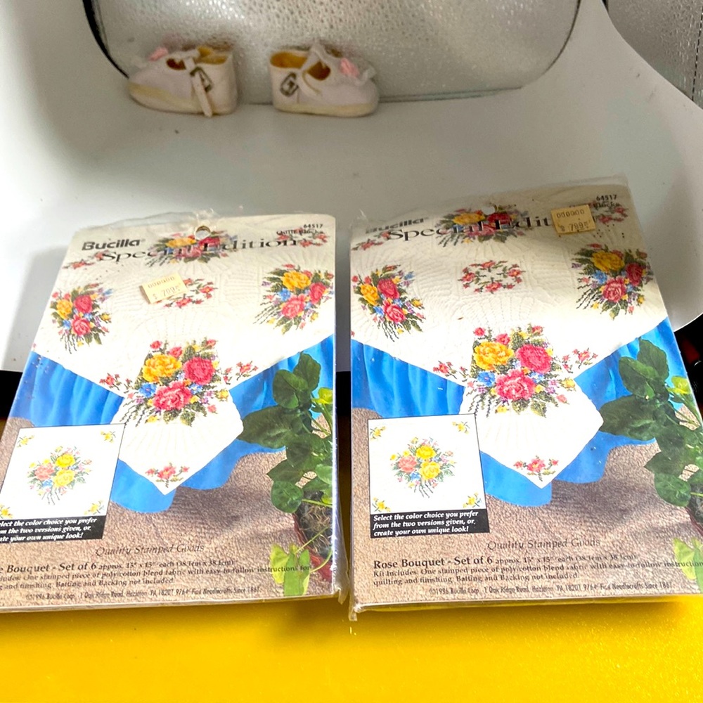 Bucilla Quilt blocks Directions for assembling & finishing New in packages